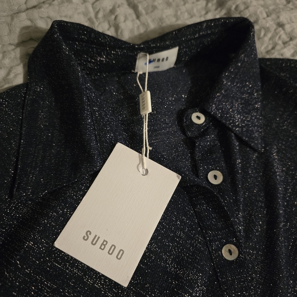 NWT Revolve Suboo Asha Lurex Shirt Dress - Picture 9 of 12